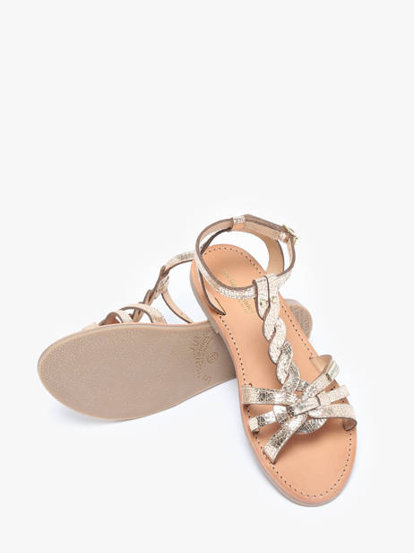 Sandalen Hamsuni Uit Leder Les tropeziennes Goud women HAMSUNI ander zicht 2